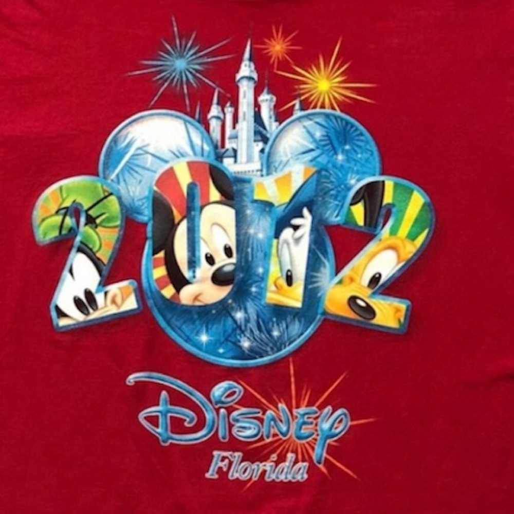 Disney 2012 Florida Short Sleeve Shirt Unisex Large Red - Picture 5 of 6